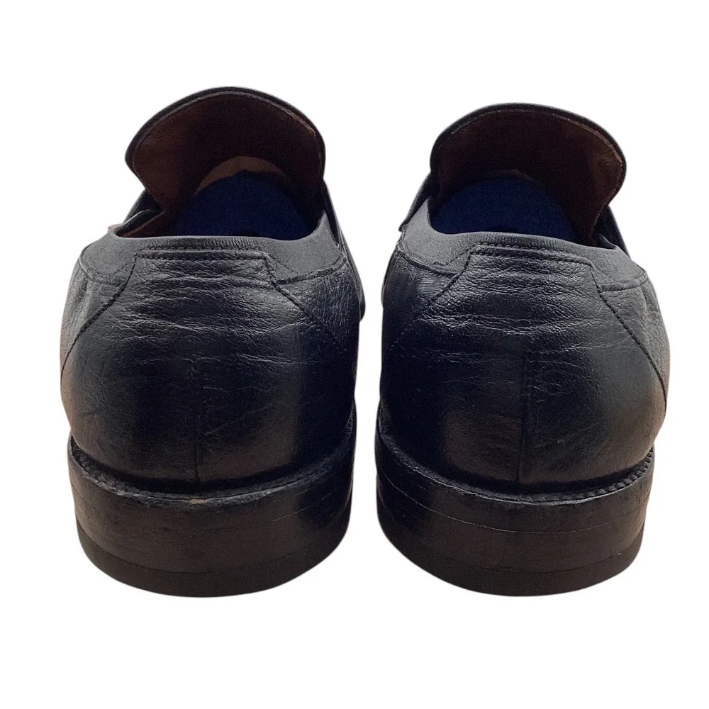 Allen Edmonds Ostendo Mens 10 B Black Leather Tassel Loafers Dress Shoes 8801‎